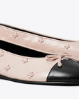 Cap-Toe Bunny Knot Ballet Flat