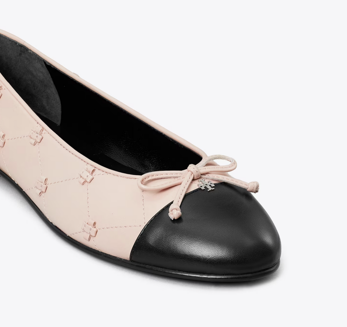 Cap-Toe Bunny Knot Ballet Flat