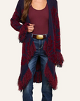 Naiad Jacquard Fringe Cardigan