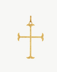 Large Thin Fishtail Cross Pendant