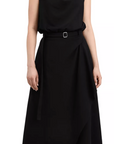Debbie Creased Stretch Cotton Funnel Neck