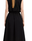 Debbie Creased Stretch Cotton Funnel Neck