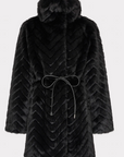 Dayna Chevron Fur Coat