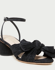 Dahlia Pleated Bow Heel with Ankle Strap