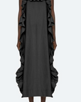 Lisette Solid Ruffle Maxi Sundress