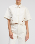 Albaine Embroidered Denim Shirt