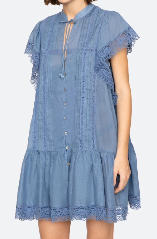 Pippa Solid Short Sleeve Mini Dress