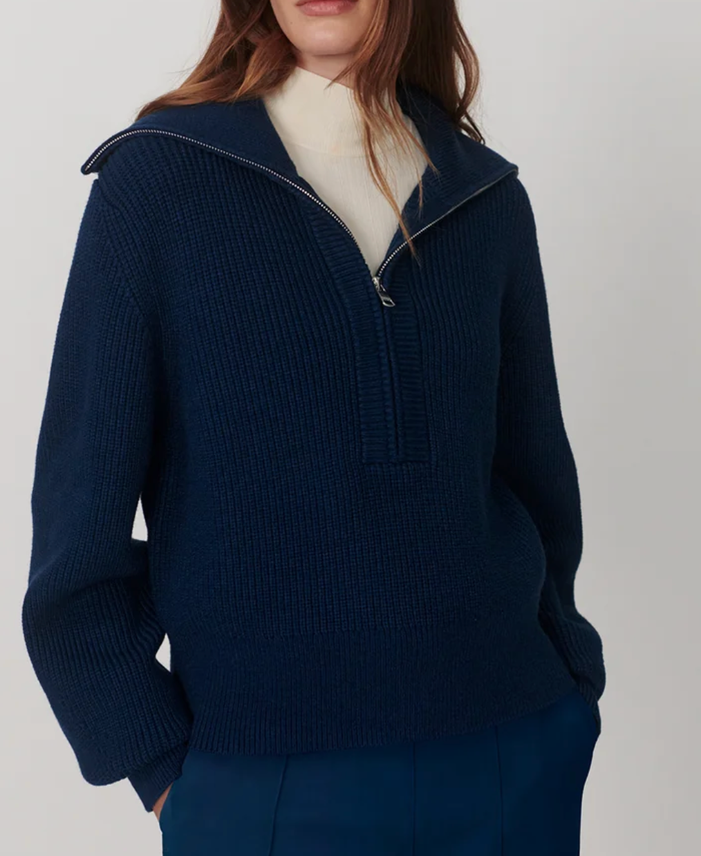 Maura Half Zip Knit Sweater