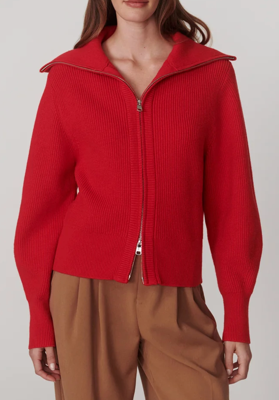 Enrico Zip Through Knit Jacket