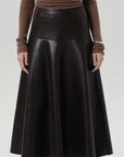 Vita Maxi Skirt in Recycled Leather