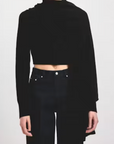 Tina Wool Cashmere Cardigan with Built in Scarf/Wrap