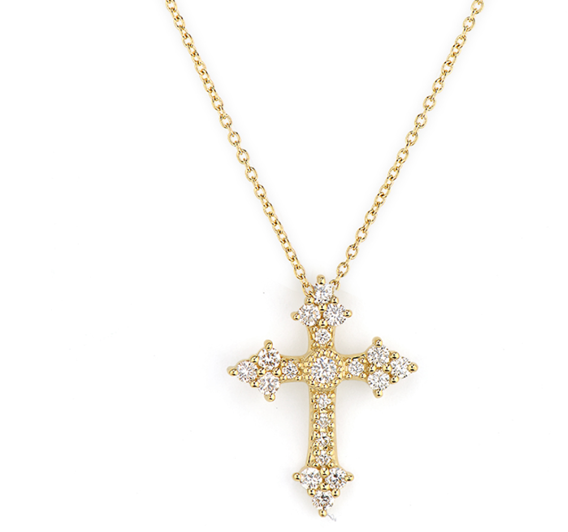 Provence Champagne Cross Necklace
