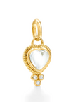 18K Rock Crystal Heart Pendant