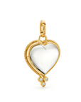 18K Rock Crystal Heart Pendant