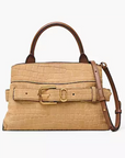 The Small Satchel - Suede Croc Dakota