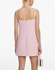 Pink Crepe 3D Sequin Flower Mini Dress