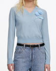 Blue Rose Wool Jumper