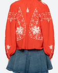 Serafina Embroidery Long Sleeve Blouse