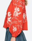 Serafina Embroidery Long Sleeve Blouse
