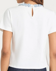 Rhinestone Border Shrunken Tee