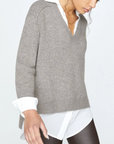 V-Neck Layered Pullover