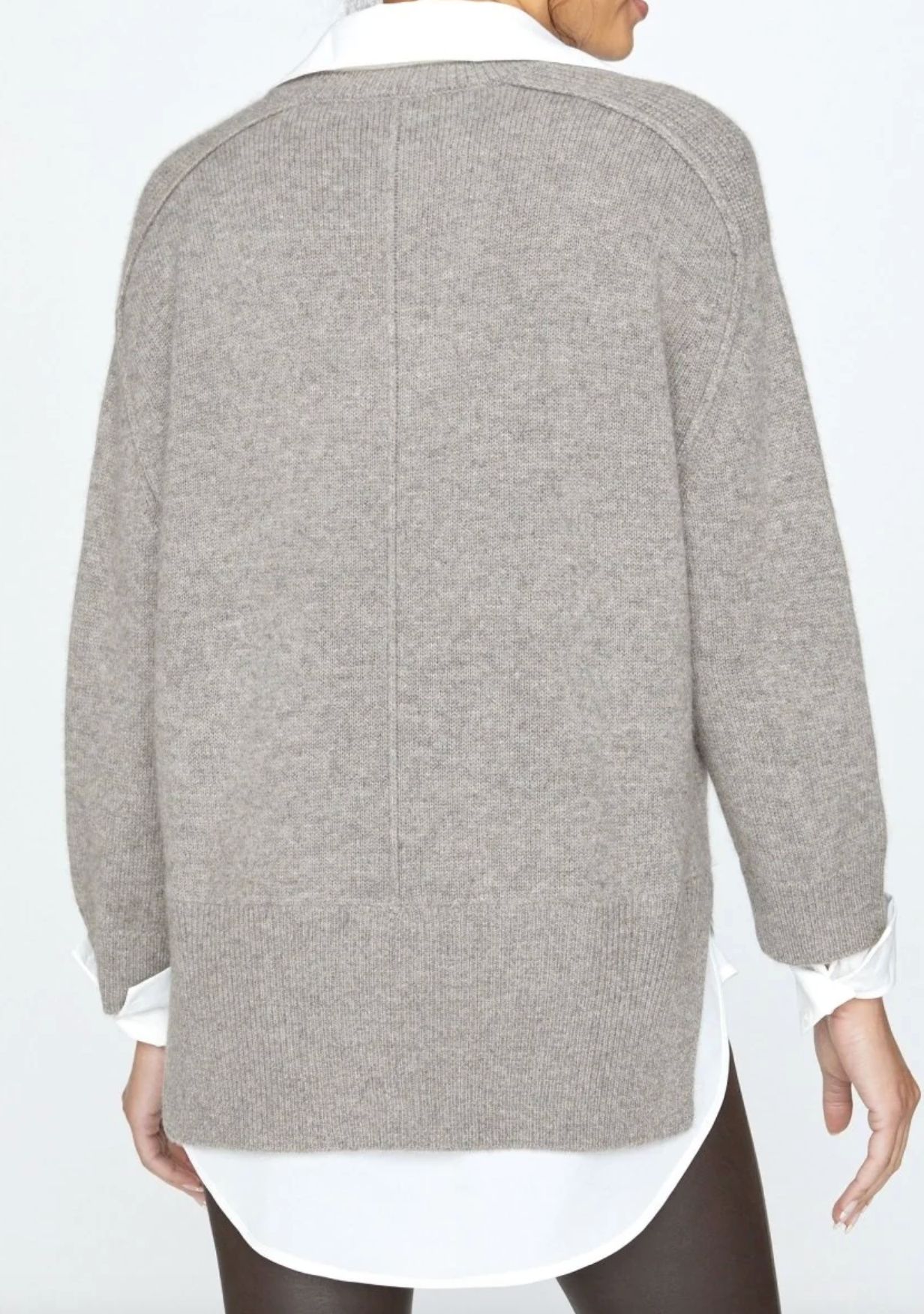 V-Neck Layered Pullover