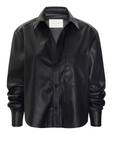 Everyday Cropped Vegan Leather Shirt