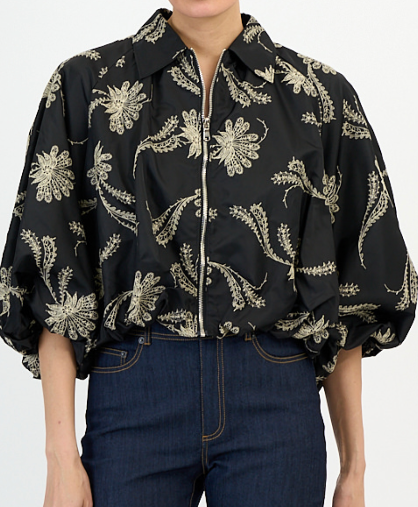 Paisley Fan Embroidered Paulina Jacket