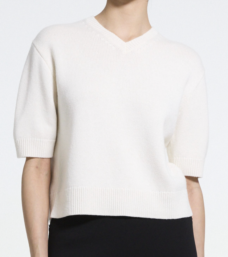 Crop V Tee Sweater