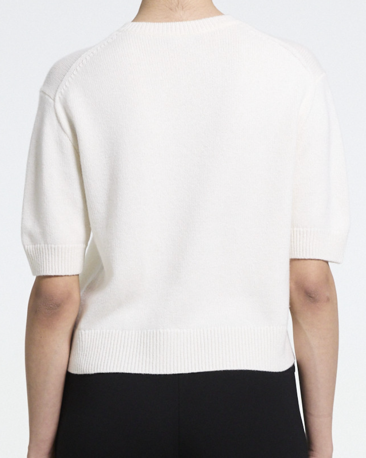 Crop V Tee Sweater