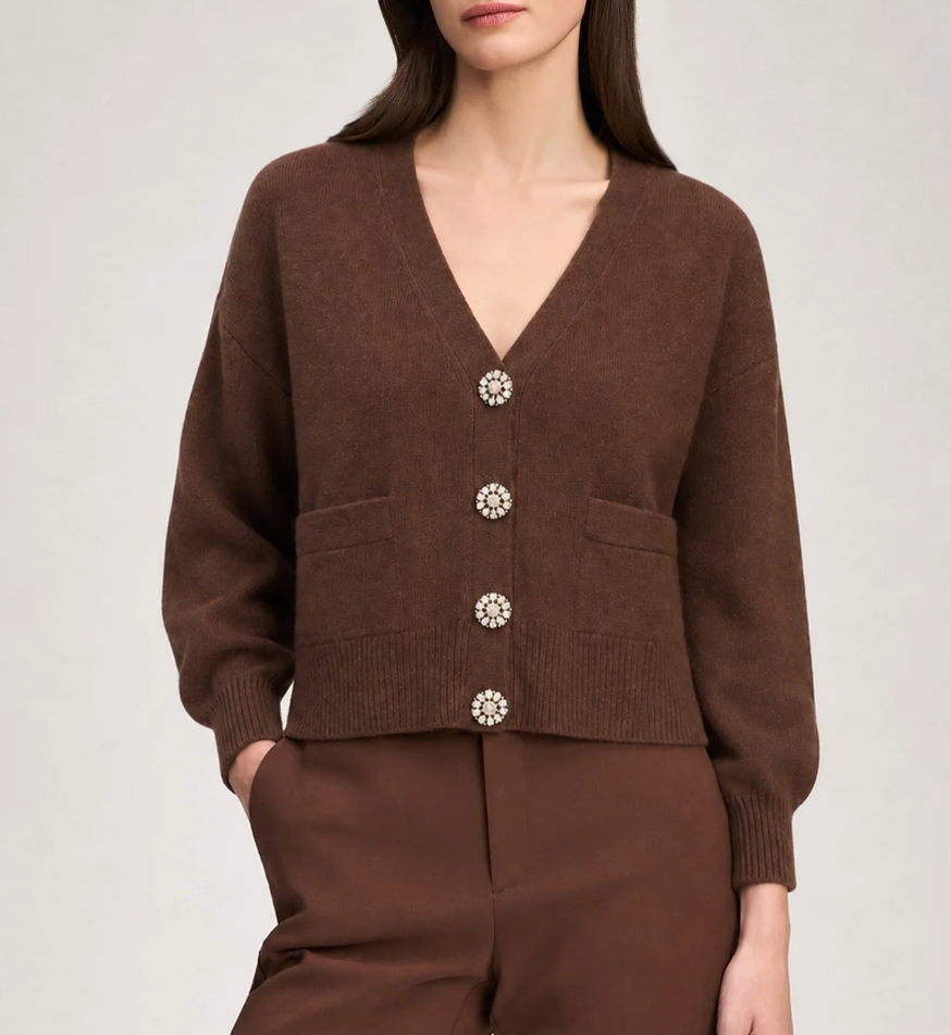 Rhinestone Cashmere Kavita Cardigan