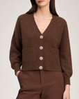 Rhinestone Cashmere Kavita Cardigan