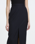 Funnel Neck Midi Dress