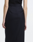 Funnel Neck Midi Dress