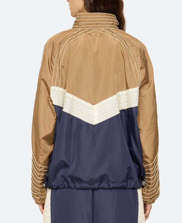 Quinn Embellished Beaded Windbreaker