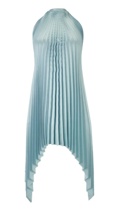 Pleated Mikado Halterneck Top