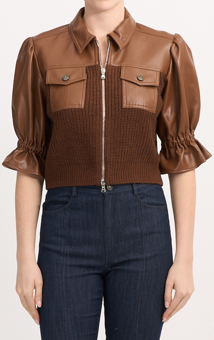 Knit Holly Combo Jacket