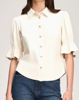 Lite Vegan Leather Fiona Top