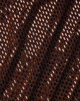 Brown Rhinestone Racer Back Maxi Dress